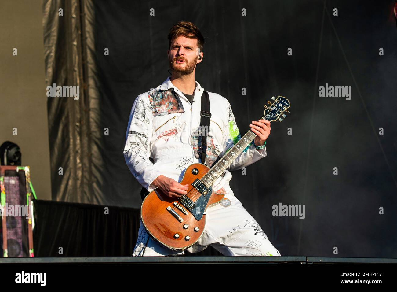 John Jones of Bring Me The Horizon performs at the Voodoo Music ...