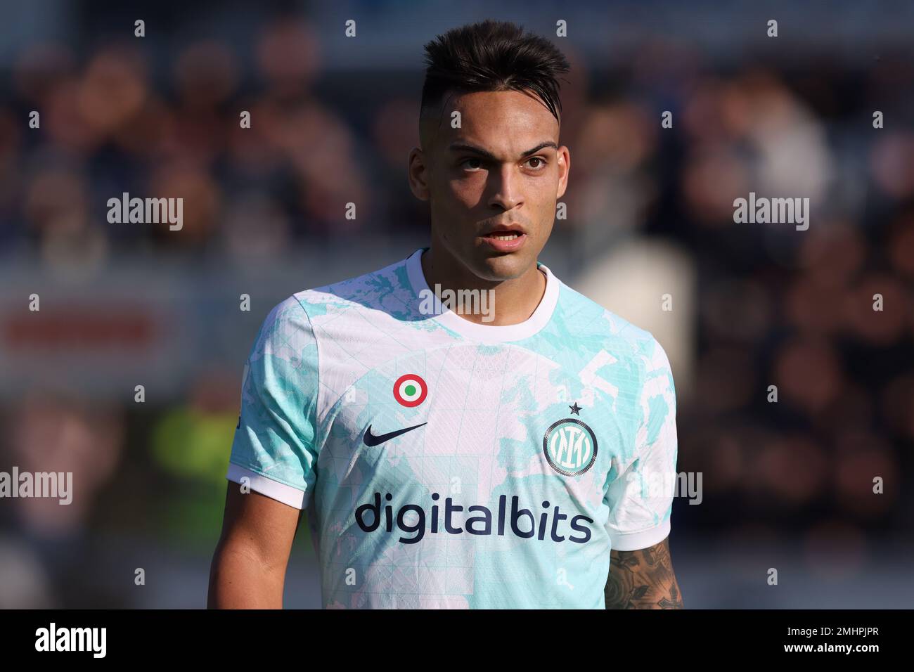 Bergamo, Italy, 13th November 2022. Lautaro Martinez of FC Internazionale looks on during the Serie A match at Gewiss Stadium, Bergamo. Picture credit should read: Jonathan Moscrop / Sportimage Stock Photo