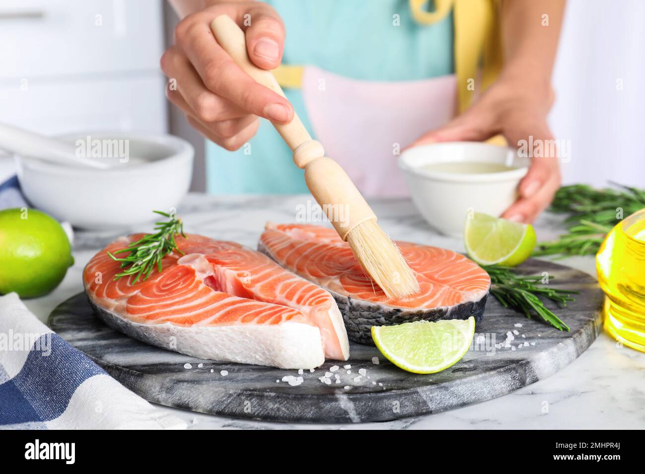 Woman marinating hi-res stock photography and images - Alamy