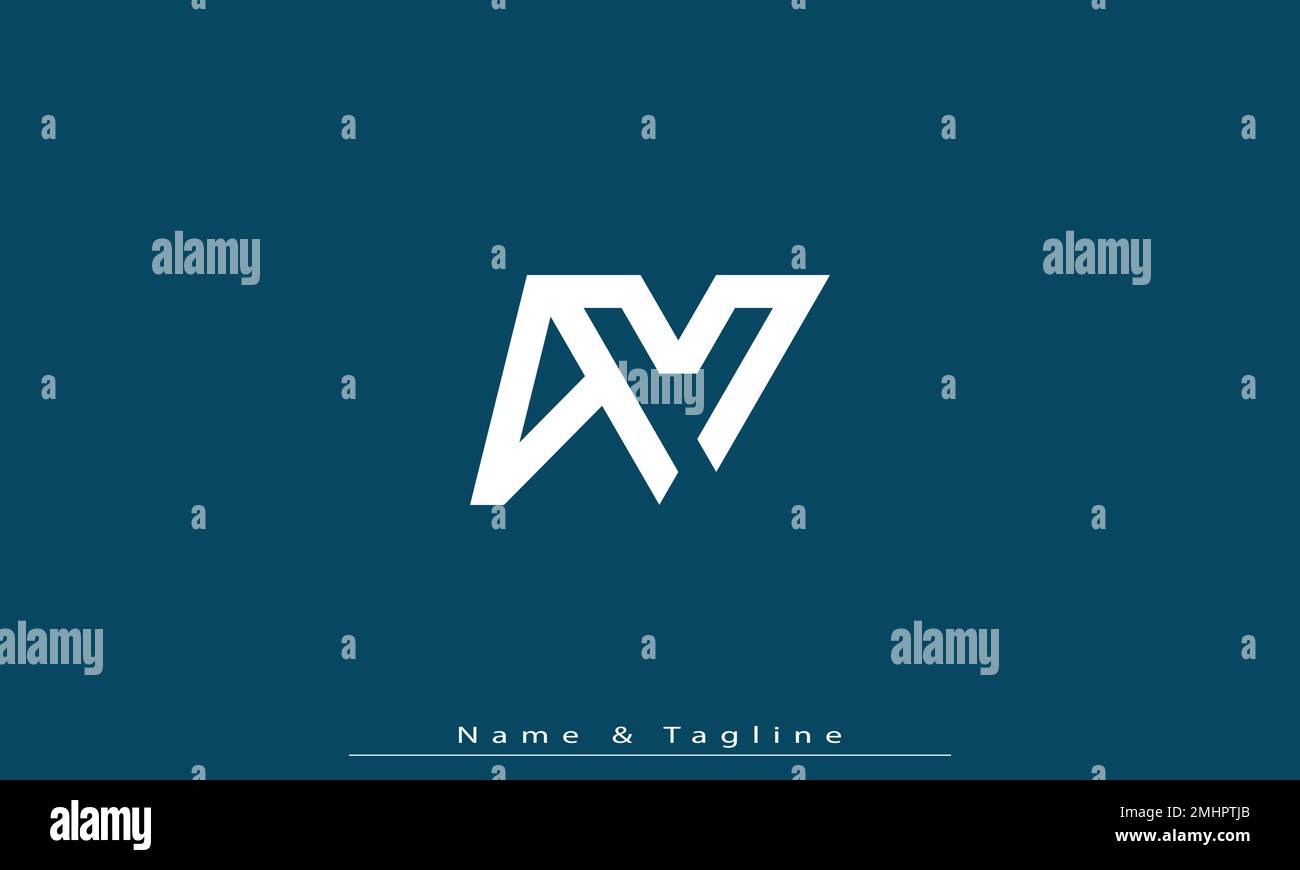 Alphabet letters Initials Monogram logo VM , MV Stock Vector