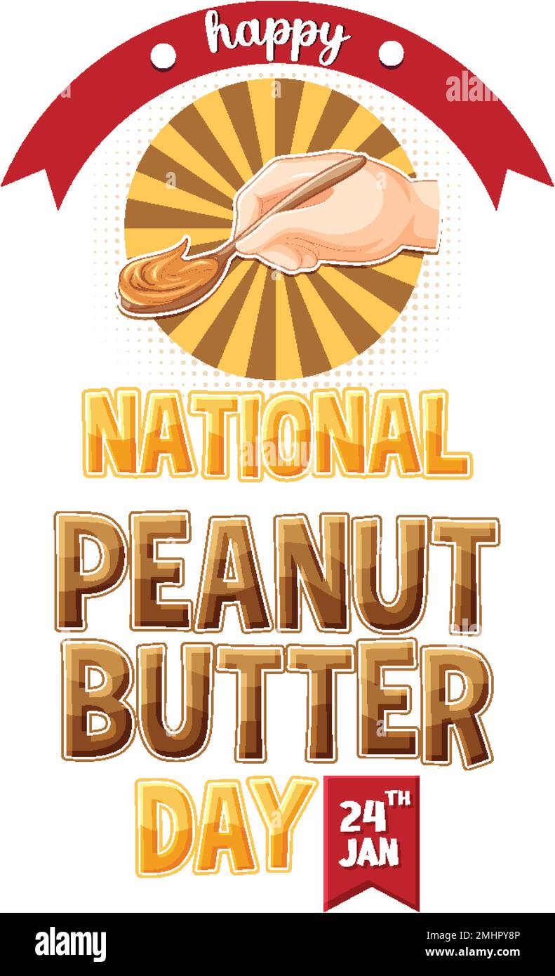 National Peanut Butter Day Banner Design illustration Stock Vector