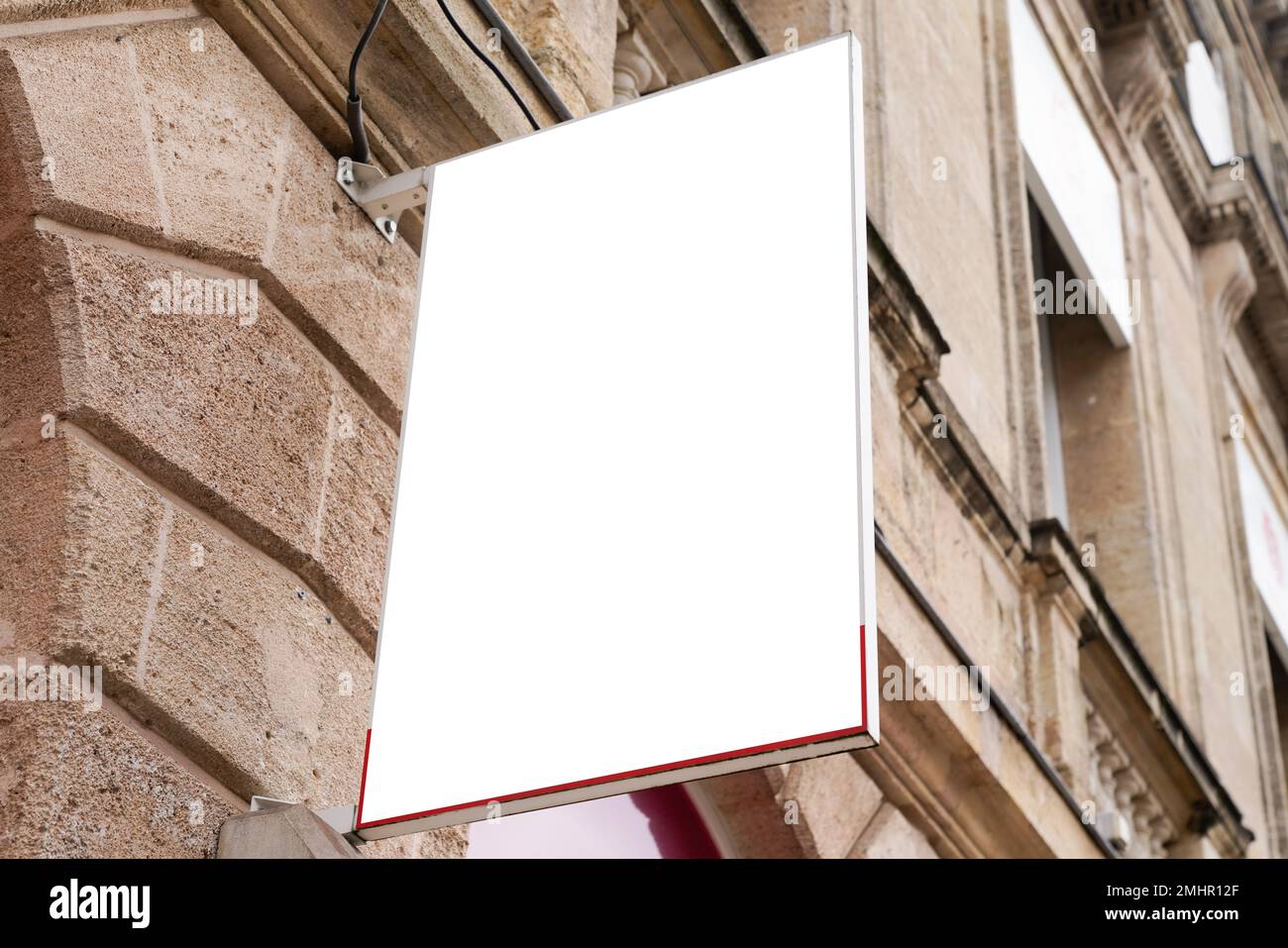 Blank rectangle empty sign store outdoor signage for signboard mockup