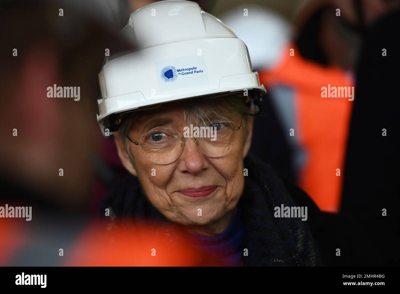 France's Prime Minister Elisabeth Borne attends a visit of The