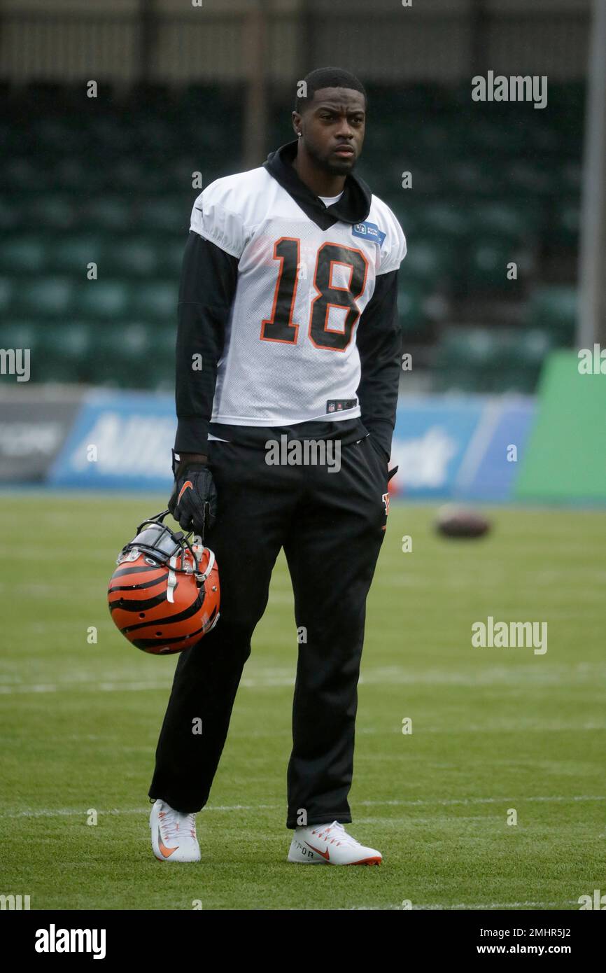 Cincinnati Bengals' wide receiver A. J. Green, 18, who is