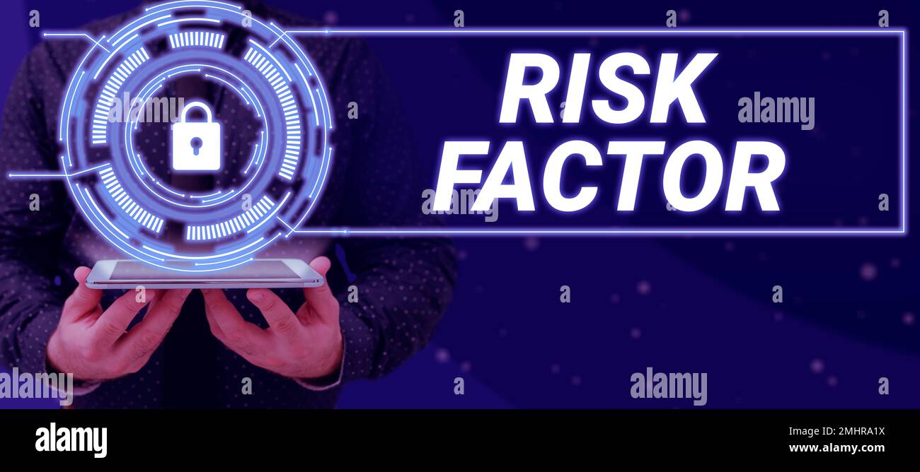 Conceptual display Risk Factor. Concept meaning Something that rises ...