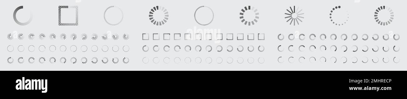 Circular Loading Buffering Icons Vector Set Stock Vector Image & Art ...