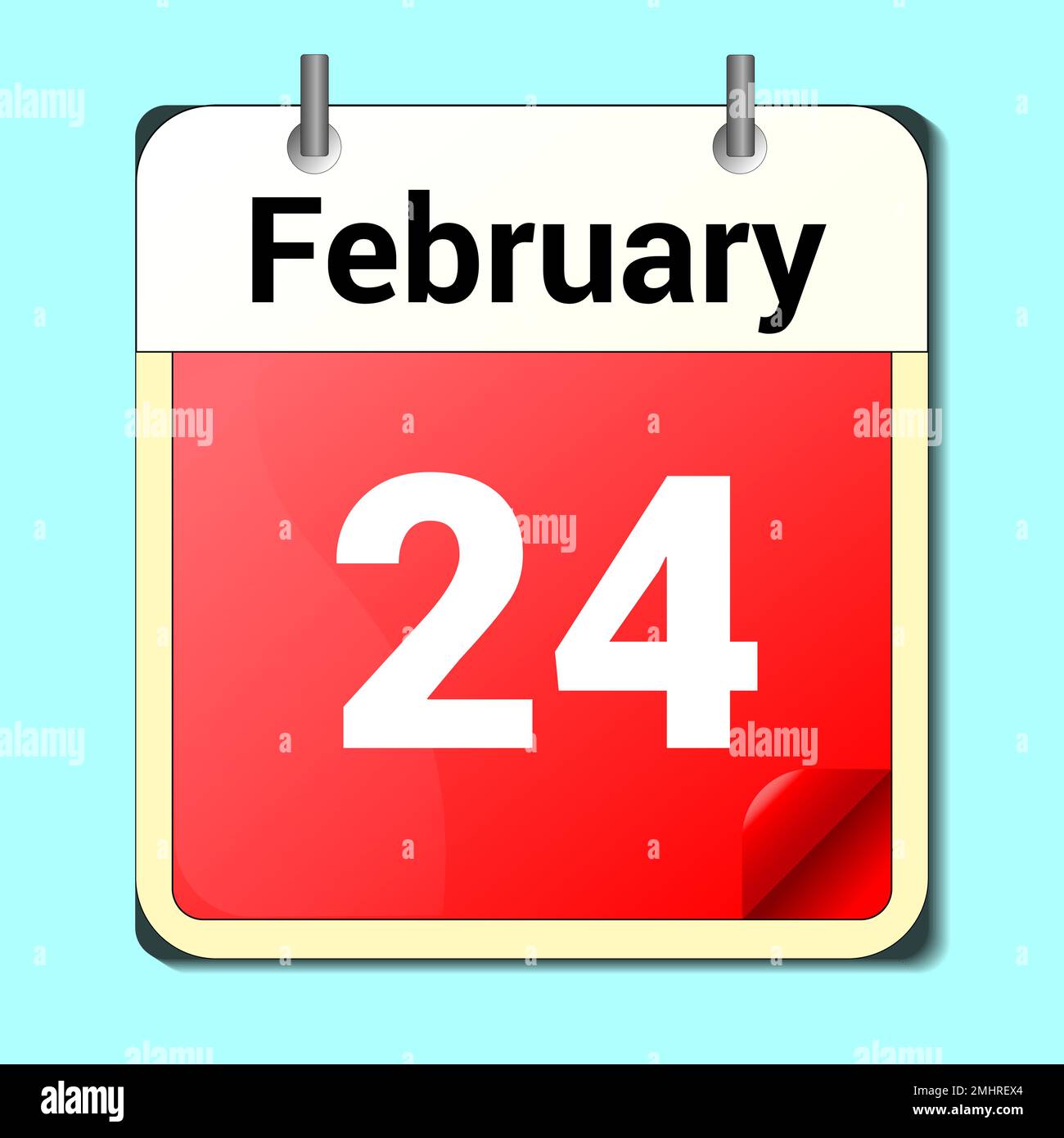 day on the calendar, vector image format, February 24 Stock Vector ...