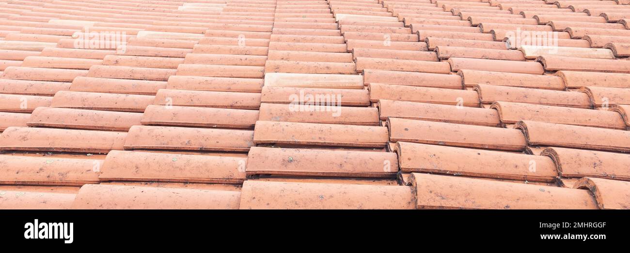 Ceramic Roof Tile Background Texture Roofing Red Corrugated Tiles