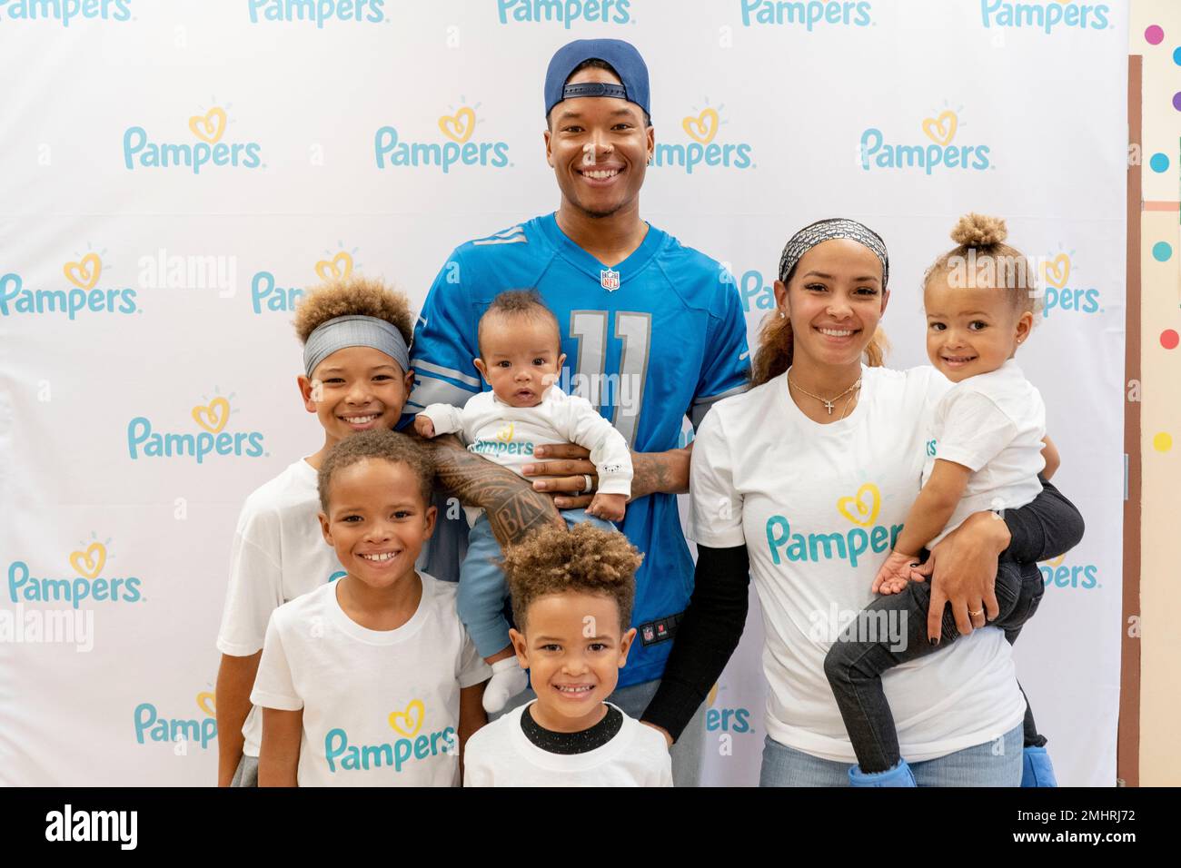 IMAGES DISTRIBUTED FOR PAMPERS - Detroit Lions' wide receiver Marvin ...