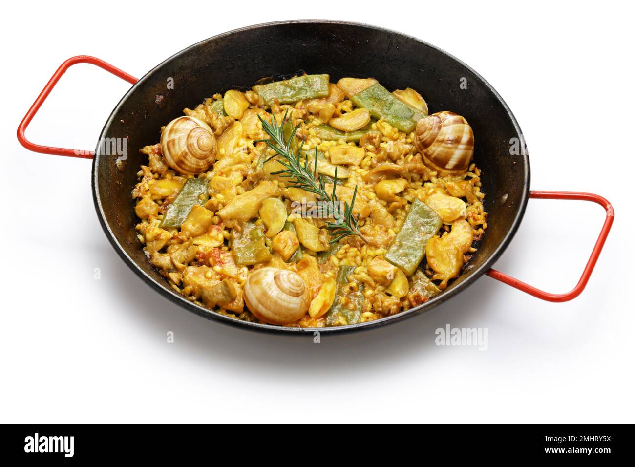 Paella Valenciana (Spanish traditional rice dish); rabbit, chicken
