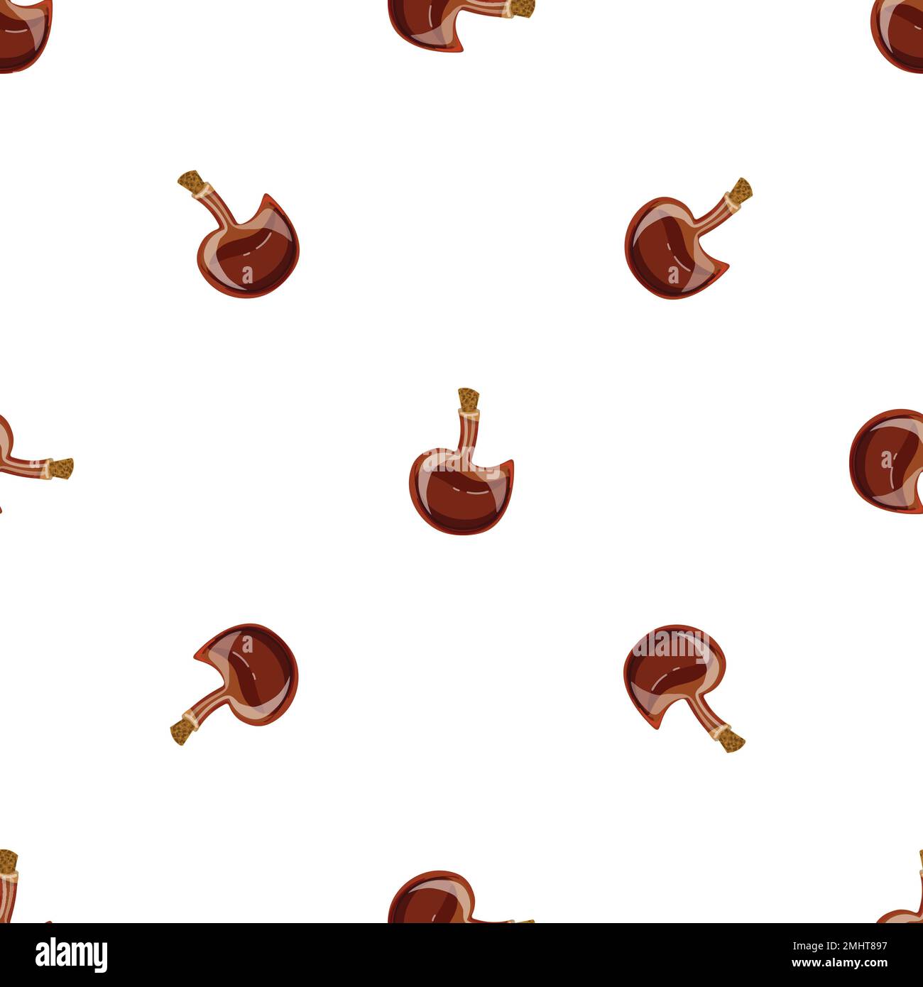 Brown bottle pattern seamless vector Stock Vector