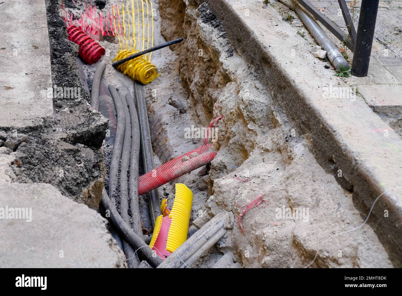 cable underground during works electrical gas and