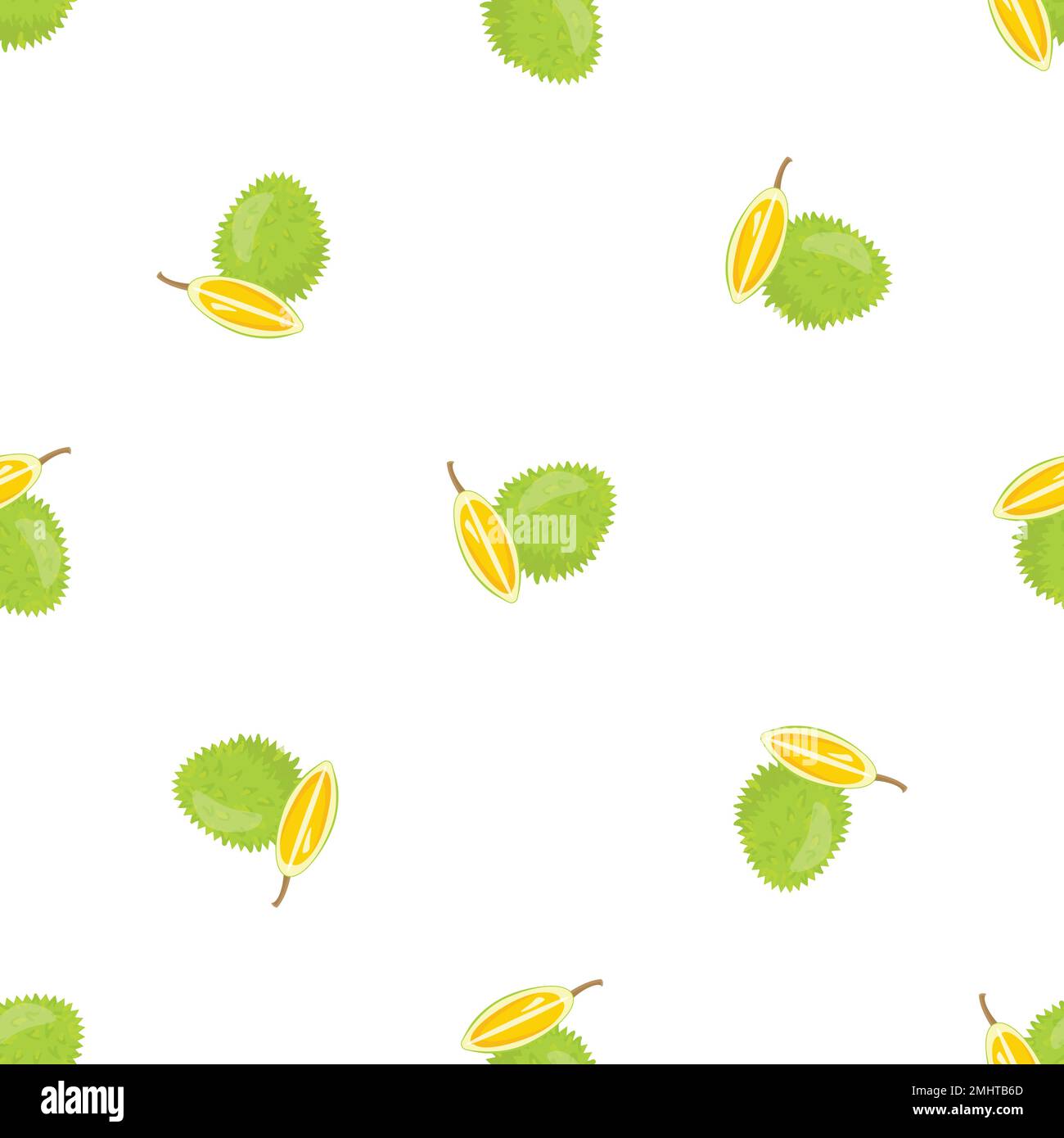 Durian tropical pattern seamless vector Stock Vector