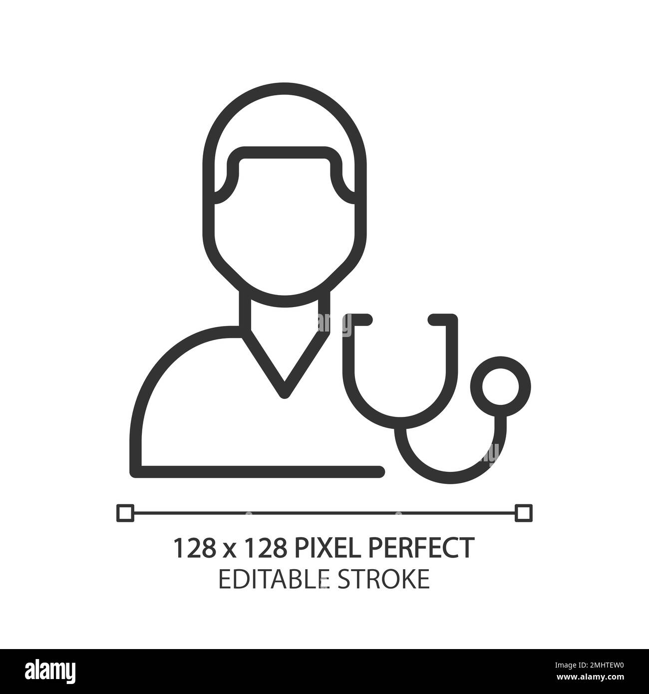 Diagnostics pixel perfect linear icon Stock Vector Image & Art - Alamy