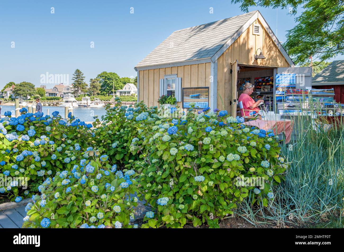 Artist Shanty during summer in Hyannis, MA. Cape Cod is a popular