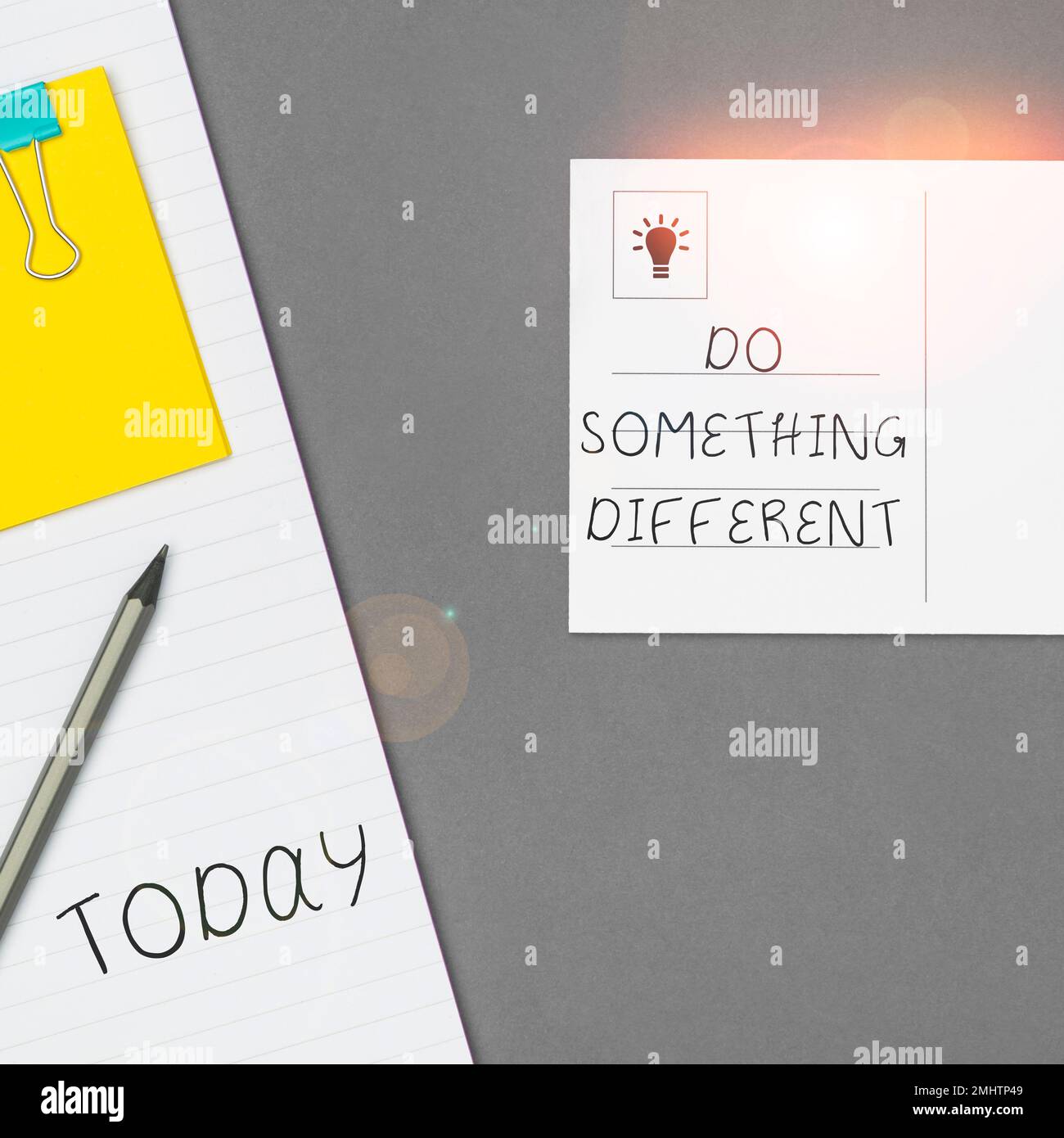 Inspiration showing sign Do Something Different. Internet Concept be ...