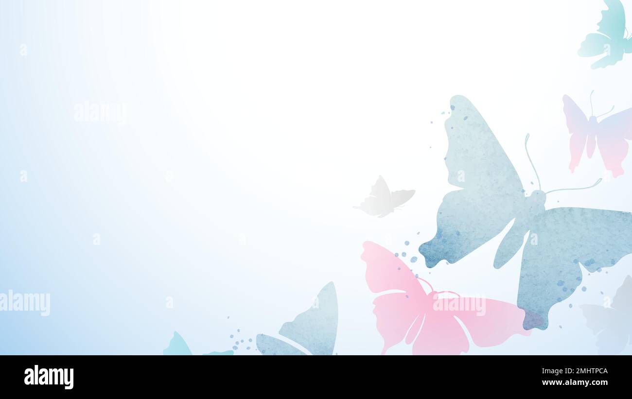 Butterfly desktop wallpaper pink aesthetic border vector animal