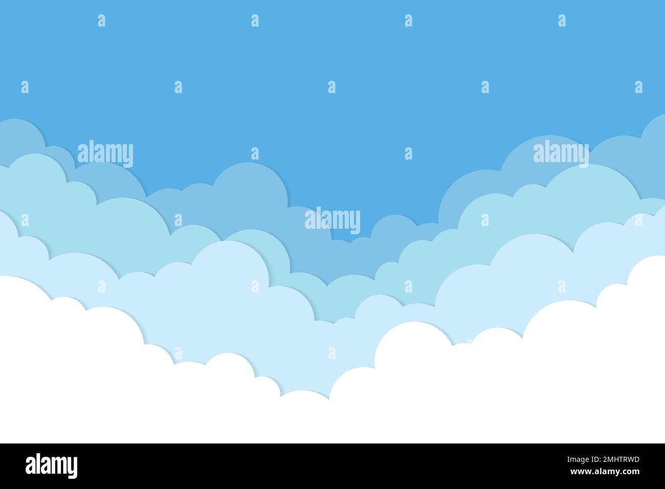 Cloud background, pastel paper cut style vector Stock Vector Image ...