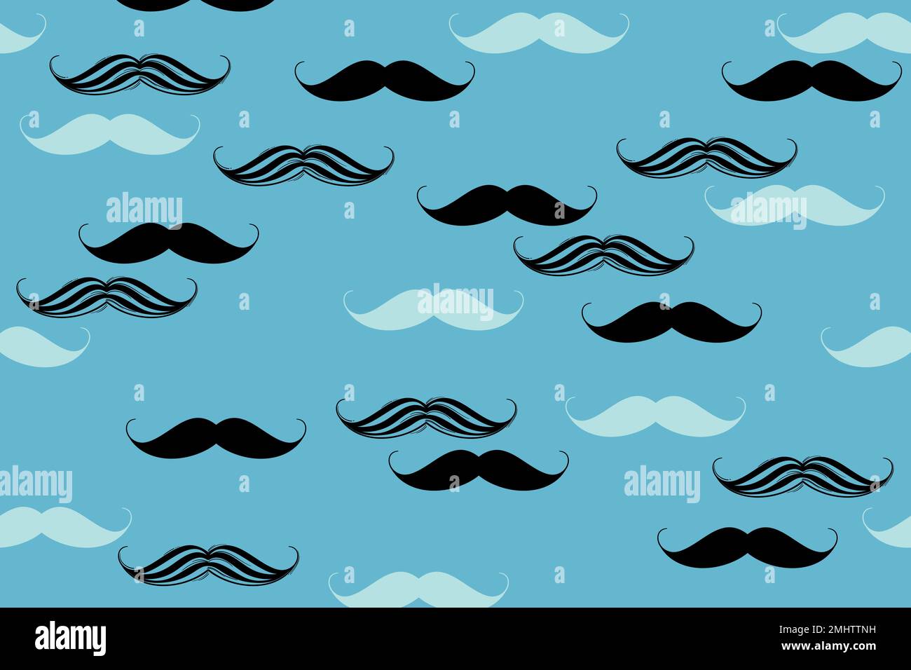 Mustache background desktop wallpaper, gentleman vector Stock Vector