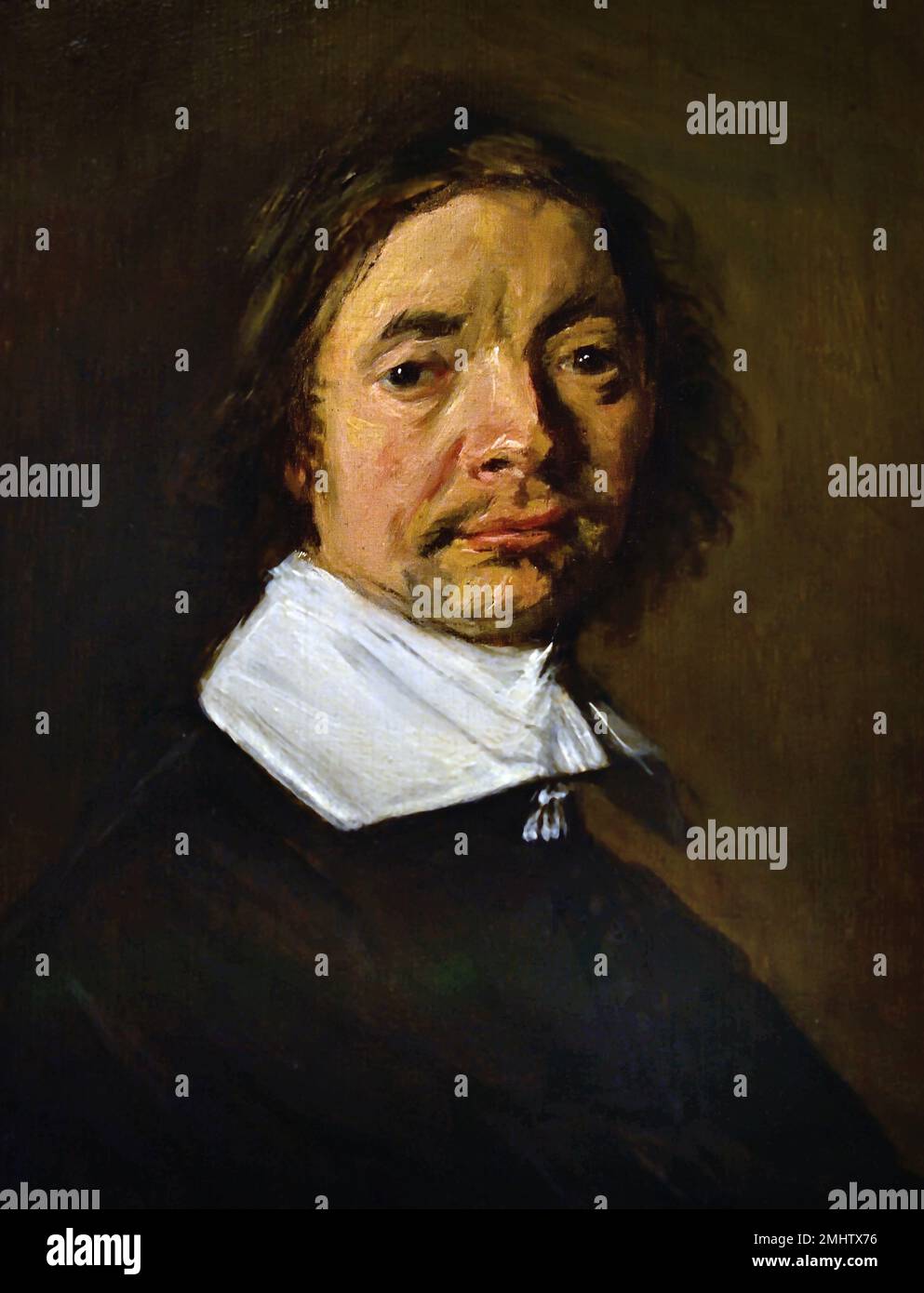 Portrait of a Man,1660, Frans Hals, 1582/1666,  Antwerp, Haarlem,  Dutch, The Netherlands , Belgian, Belgium, Stock Photo