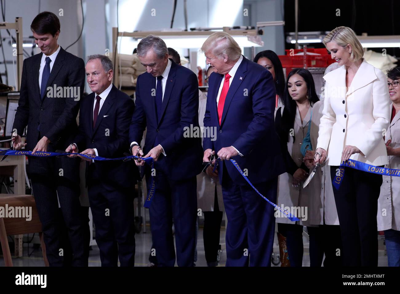 Donald Trump Cuts Ribbon on Louis Vuitton Workshop