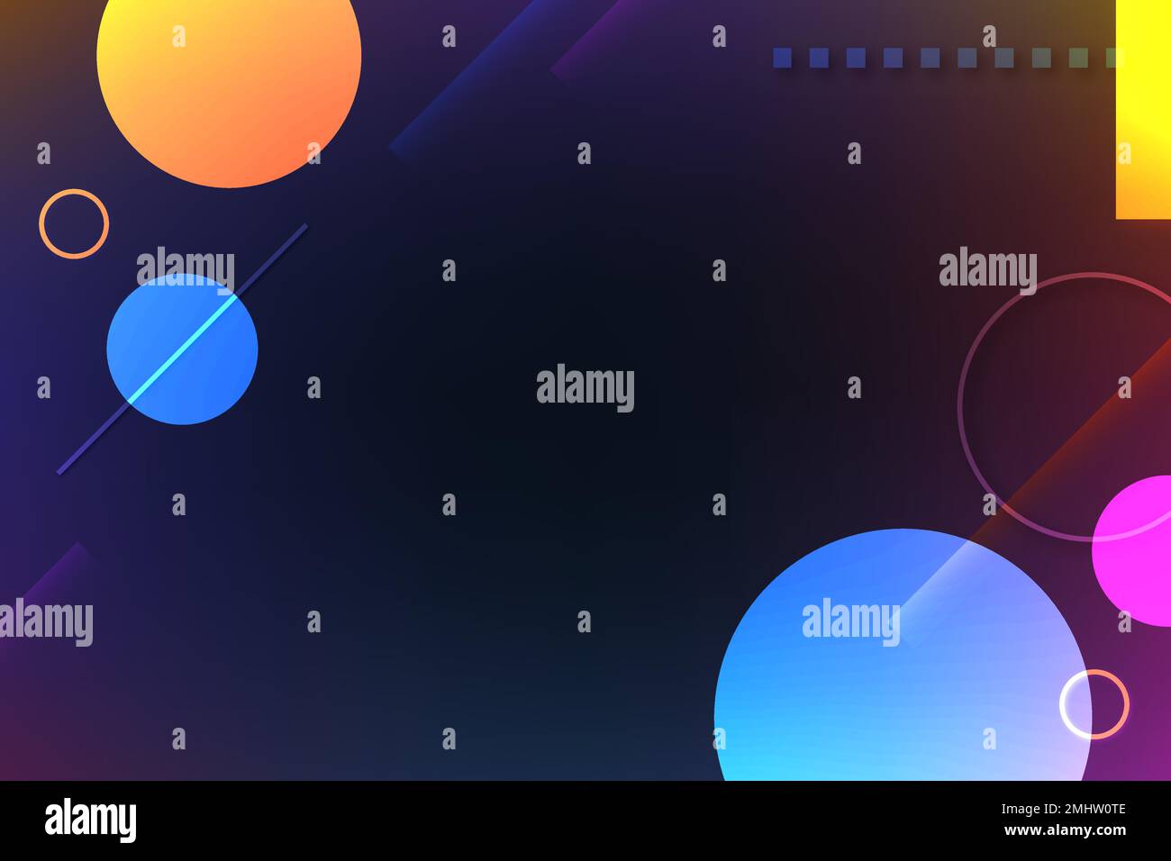 Geometric circle background, desktop wallpaper with multicolors vector