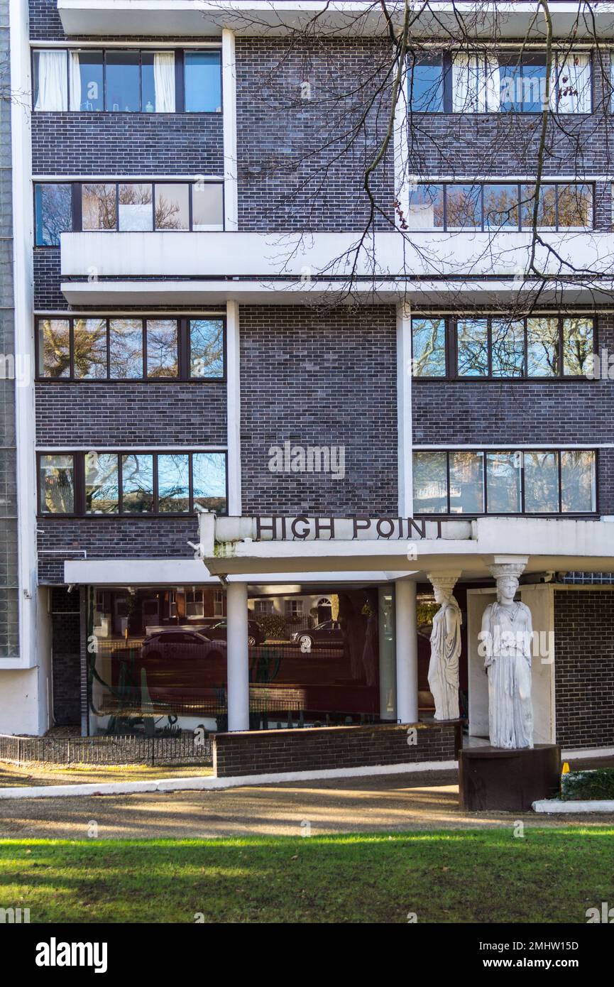 Highpoint, block of flats in the modernist style, by Berthold Lubetkin
