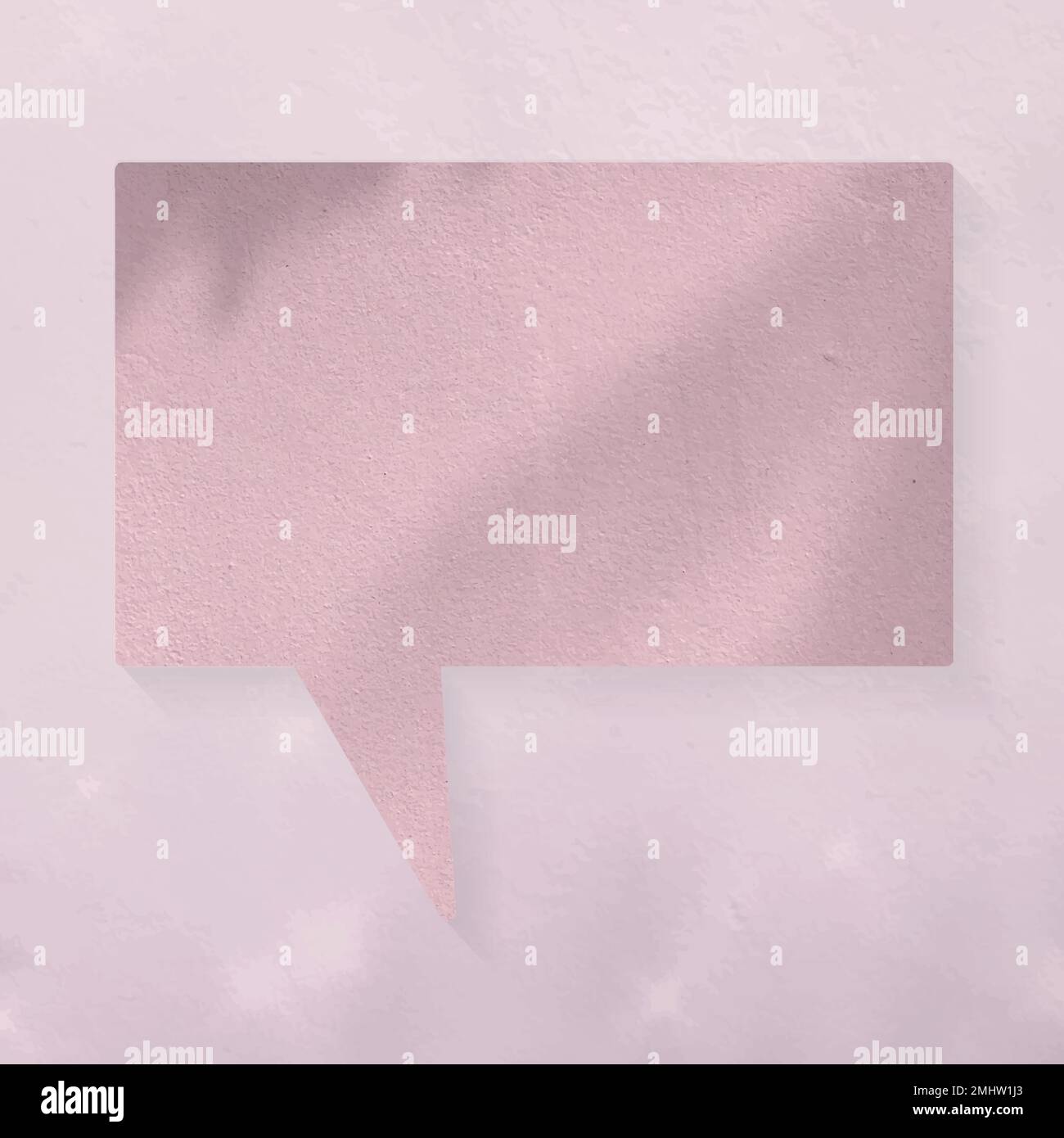 Blank announcement speech bubble vector, aesthetic shadows Stock Vector