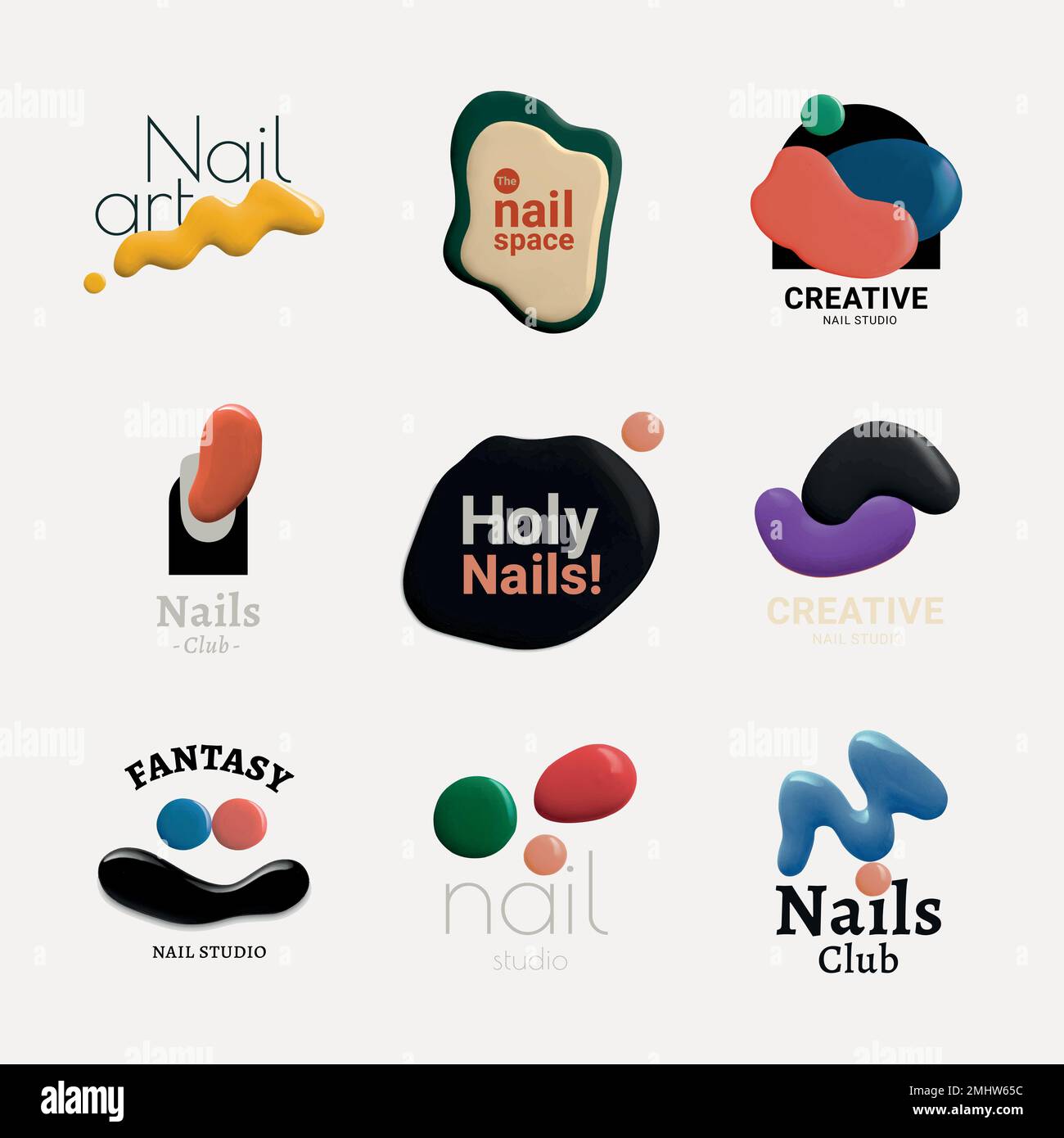 Vector Nail Polish Logo Design Creative Stock Vector (Royalty Free)  2365685751 | Shutterstock