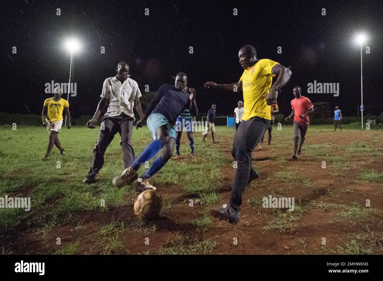 IMAGE DISTRIBUTED FOR PHILIPS - Thousands of footballers across Africa,  Asia and Latin America can now play after dark thanks to innovative solar  LED floodlights provided by Philips Lighting, a Royal Philips (