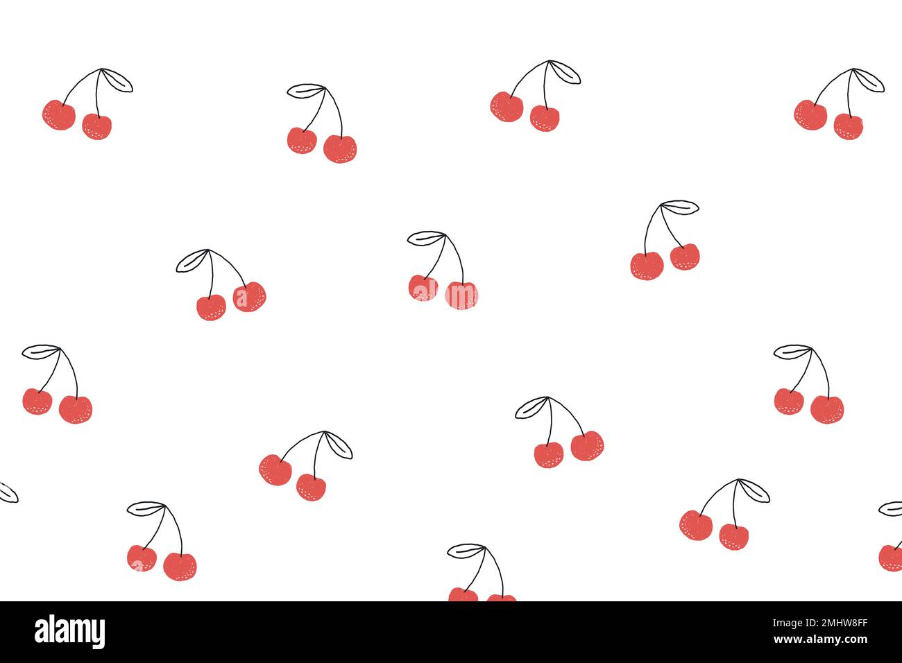 Cherry background desktop wallpaper, cute vector Stock Vector