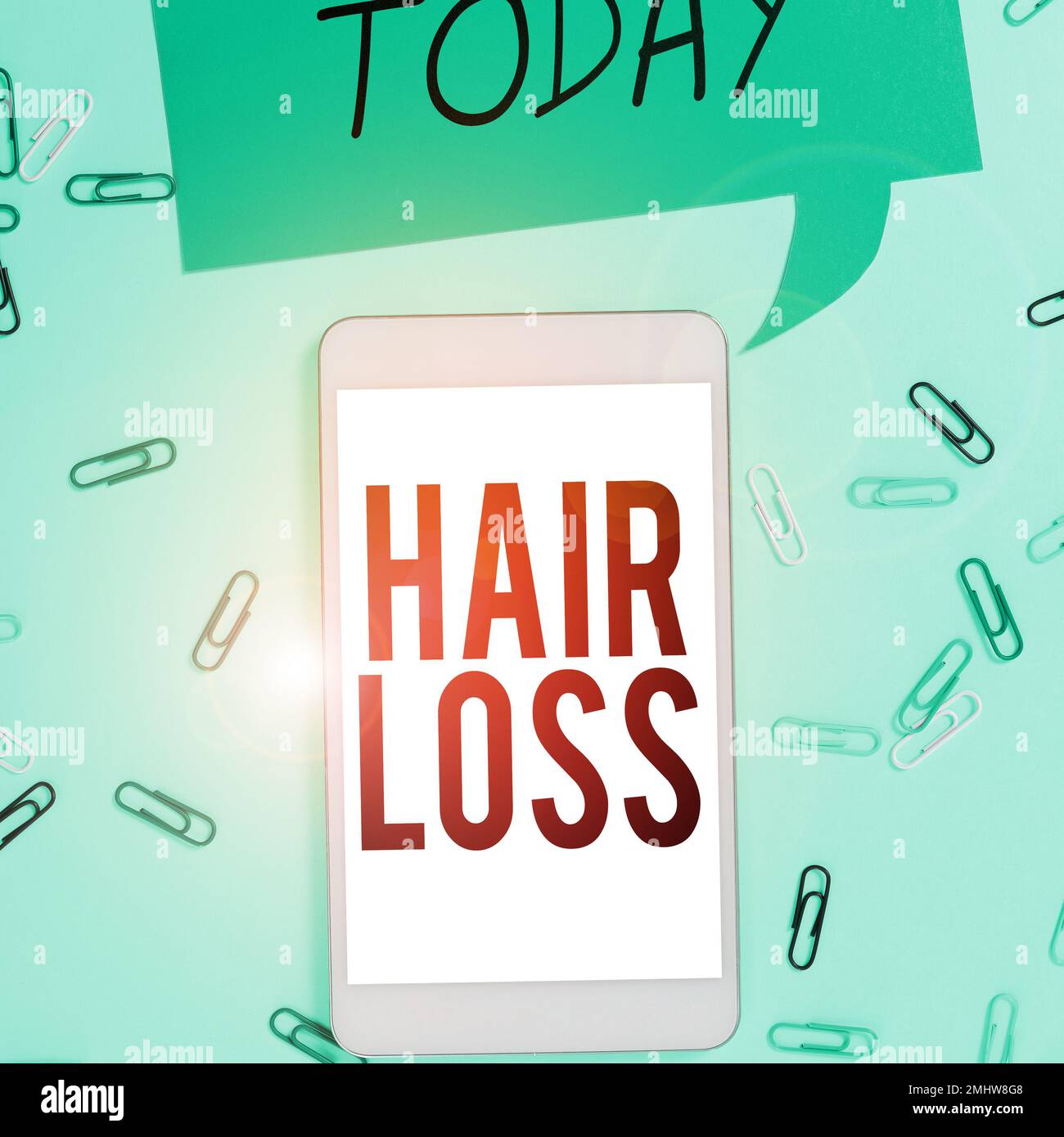 Text caption presenting Hair Loss. Business showcase Loss of human hair ...