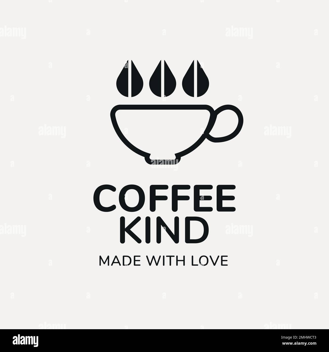 Coffee shop logo, food business template for branding design vector