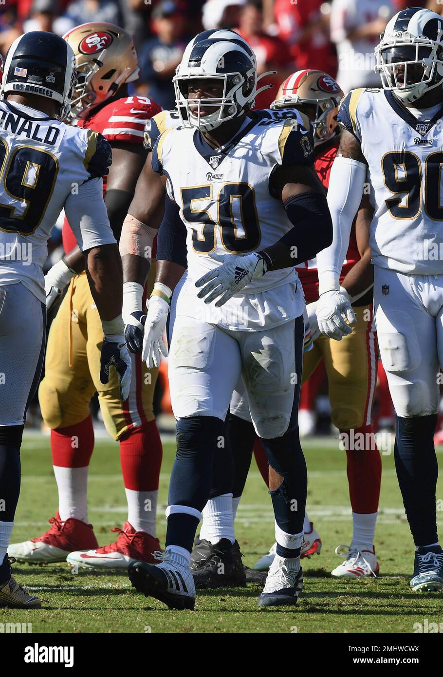 San Francisco 49ers linebacker Samson Ebukam (56) against the Los Angeles  Rams in an NFL football game, Sunday, Oct. 30, 2022, in Inglewood, Calif.  The 49ers won 31-14. (AP Photo/Jeff Lewis Stock Photo - Alamy