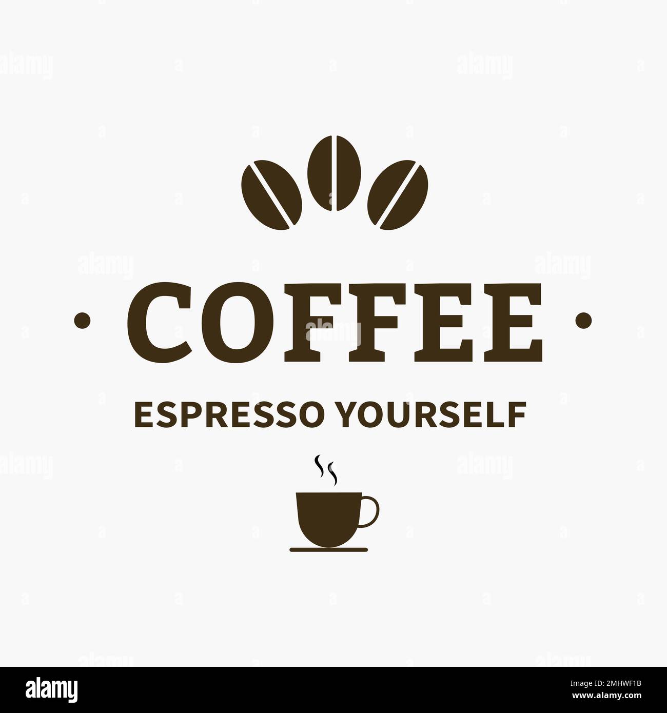 Coffee shop logo, food business template for branding design vector