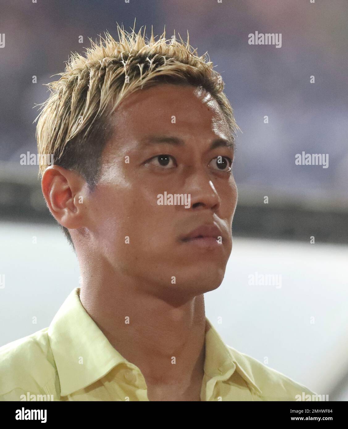 Cambodia's manager Keisuke Honda looks on before the World Cup second