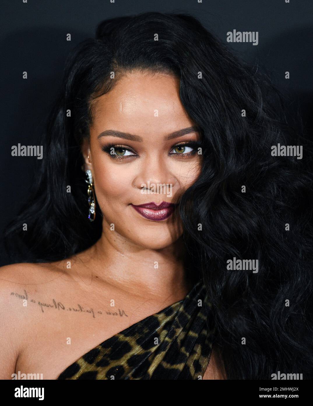 Singer and fashion designer Rihanna attends the Rihanna book launch event  at the Guggenheim Museum on Friday, Oct. 11, 2019, in New York. (Photo by  Evan Agostini/Invision/AP Stock Photo - Alamy