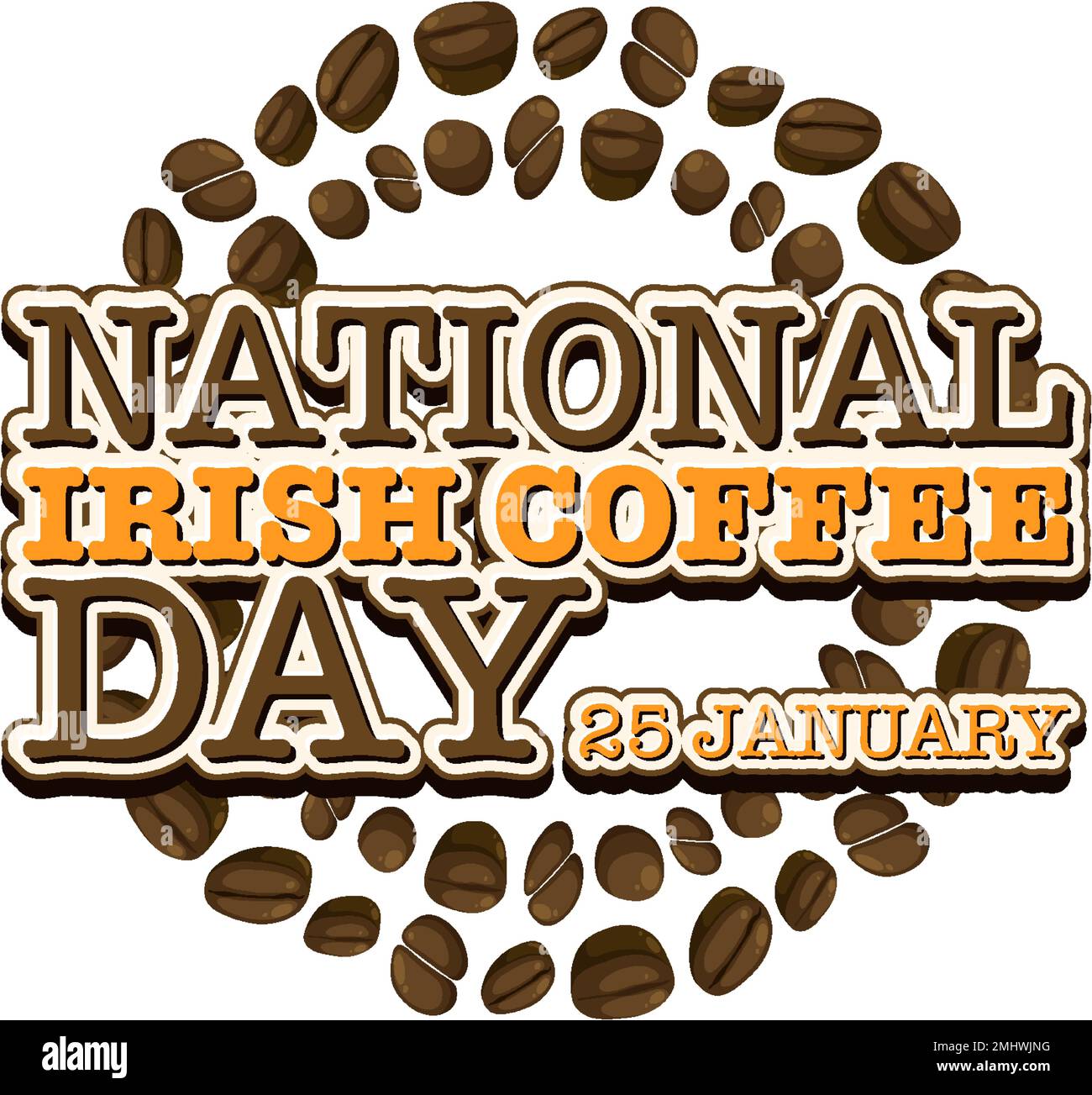National Irish coffee day banner design illustration Stock Vector Image