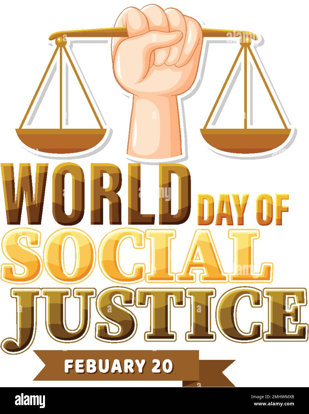 World day of social justice banner illustration Stock Vector Image ...