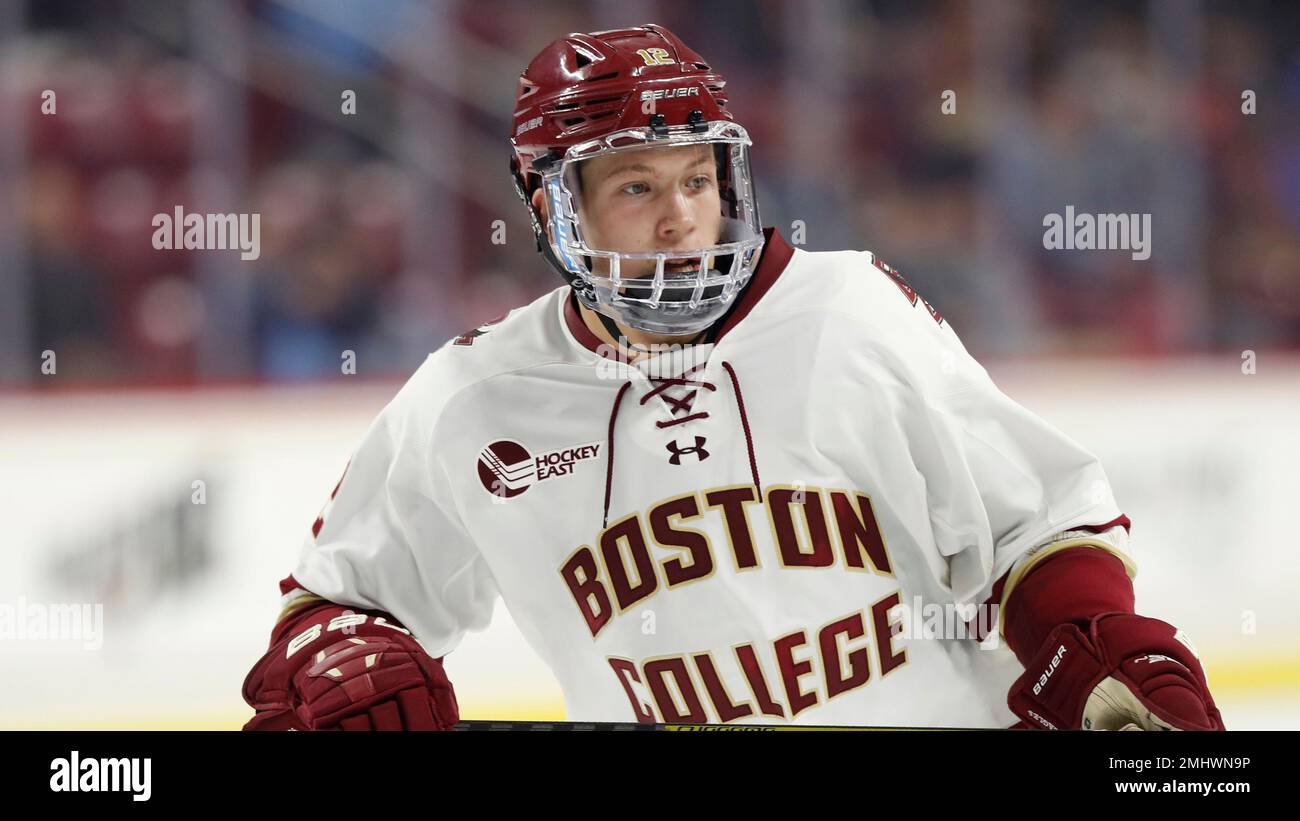 Boston College's Matt Boldy during an NCAA hockey game against