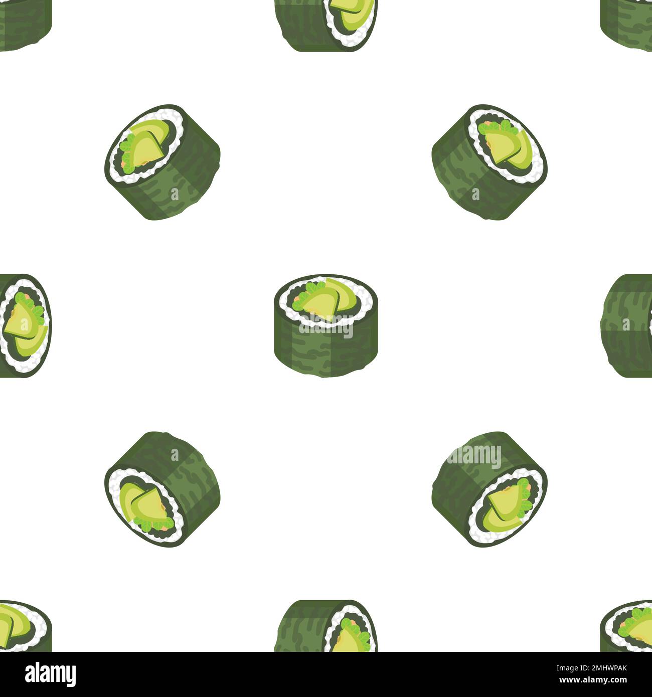 Green sushi pattern seamless vector Stock Vector Image & Art - Alamy