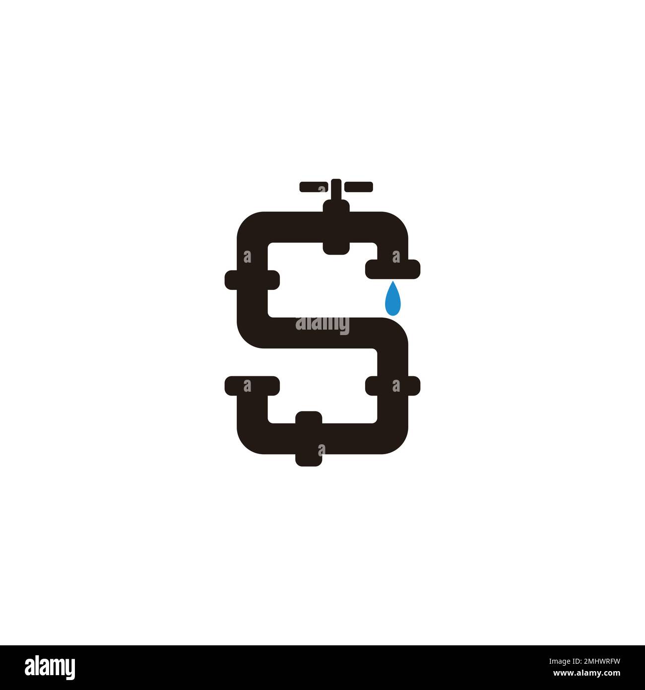 letter plumbing faucet water logo vector Stock Vector Image & Art Alamy