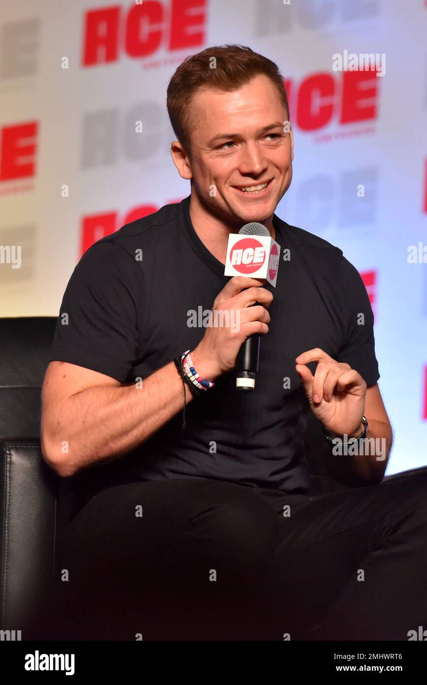 Taron Egerton participates during a Q&A panel on day three at the Ace