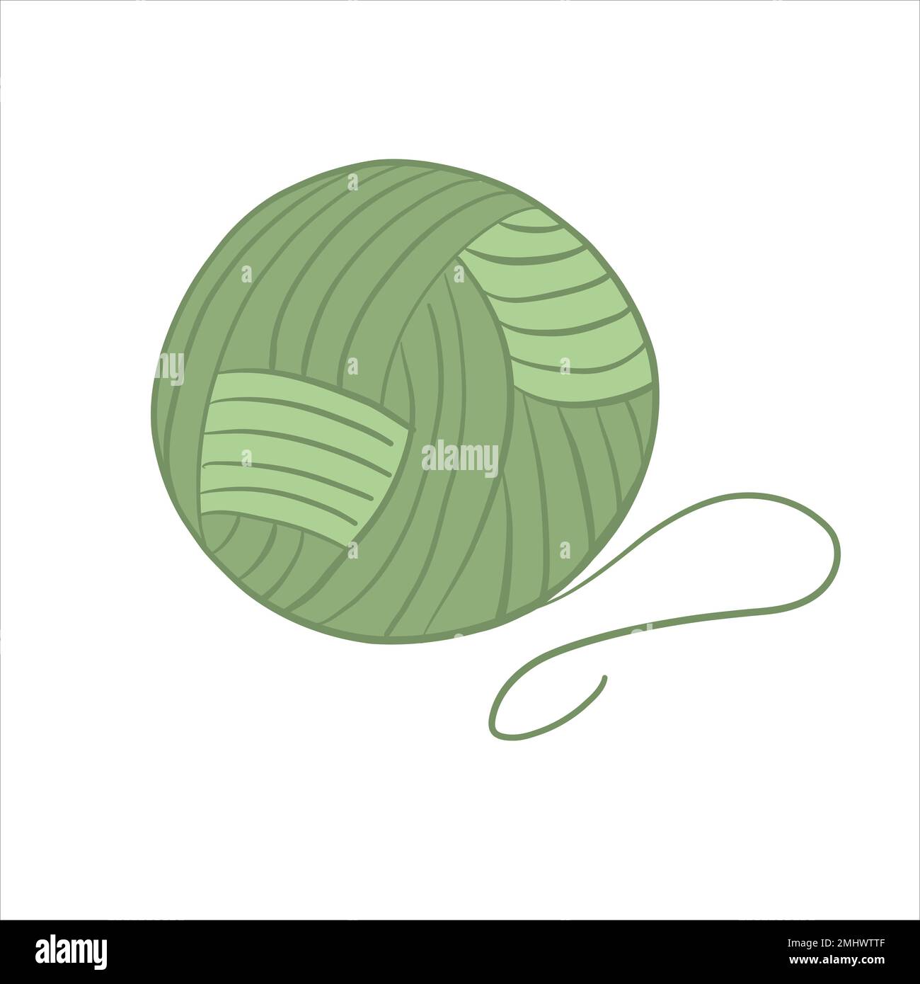 Vector illustration colored in doodle style. Yarn for knitting Stock ...