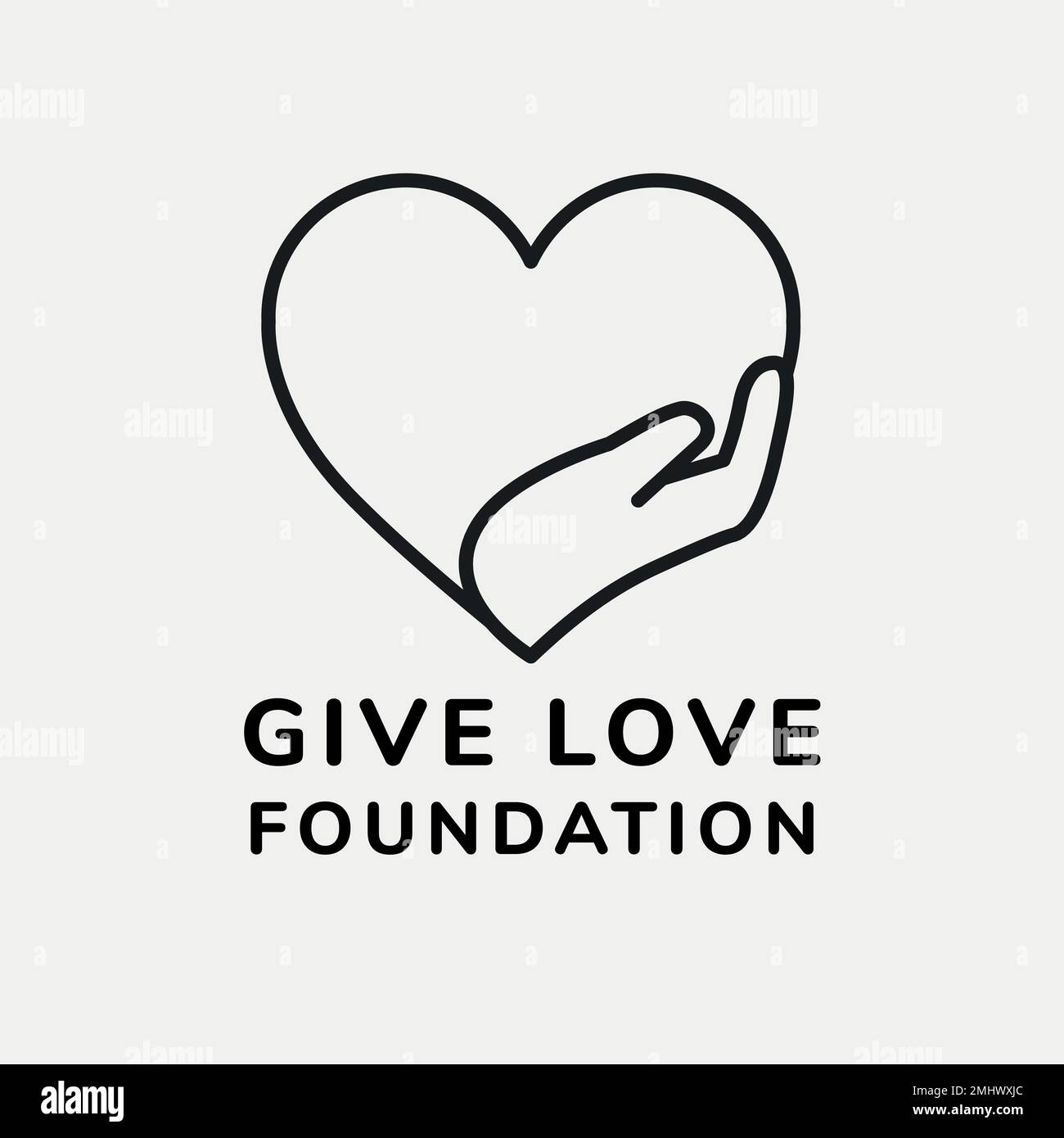 Charity logo template, no-profit branding design vector Stock Vector ...