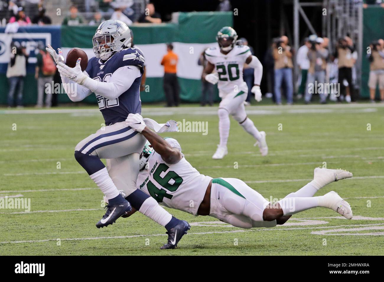 East Rutherford, New Jersey, USA. 13th Oct, 2019. Dallas Cowboys