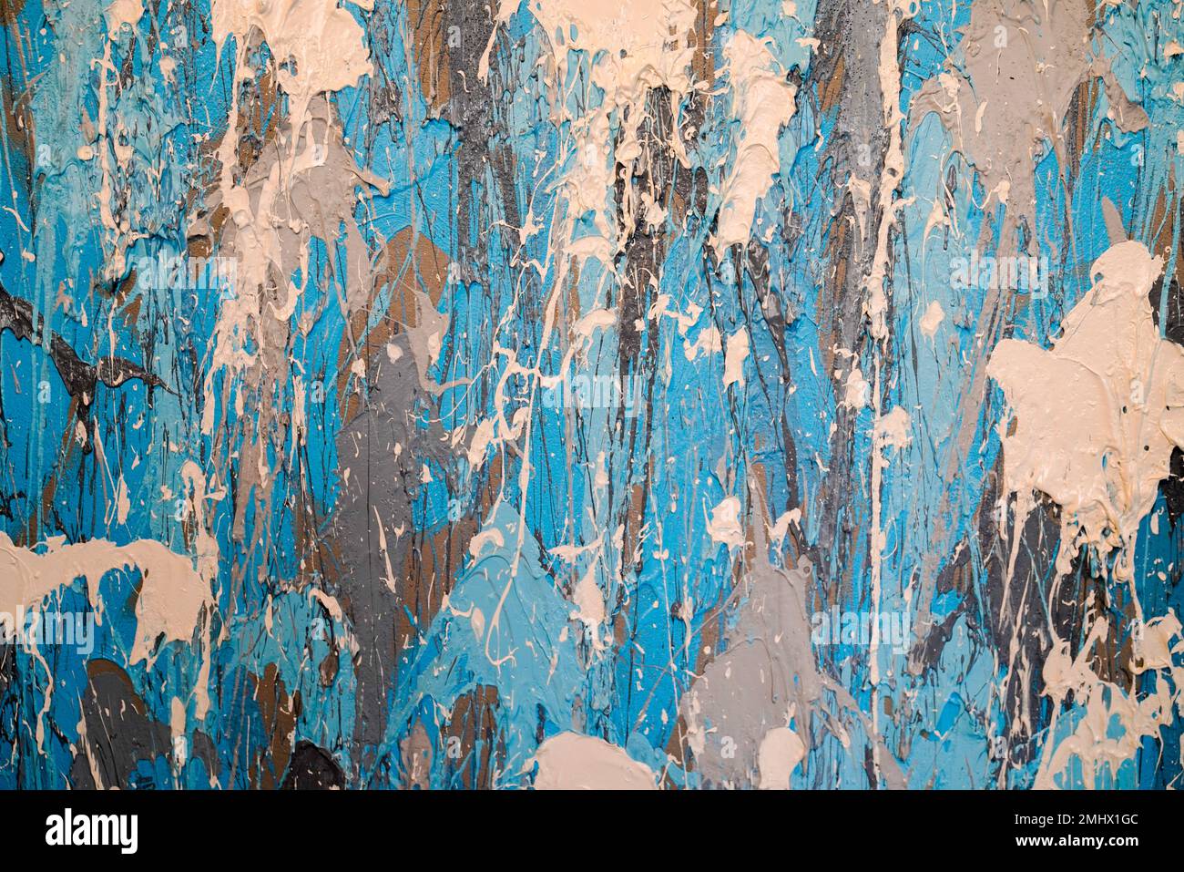 blue paint dripping wallpaper