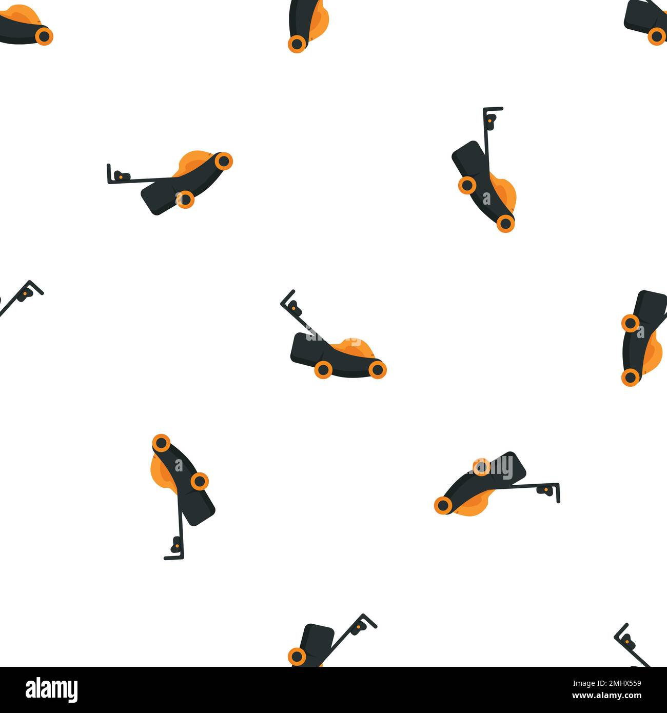 Lawn mower pattern seamless vector Stock Vector