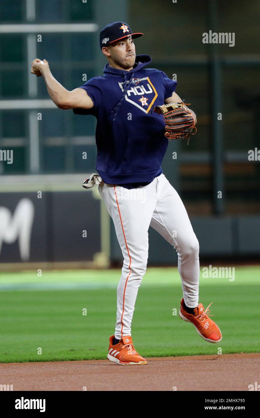 Houston Astros short stop Carlos Correa during batting practice