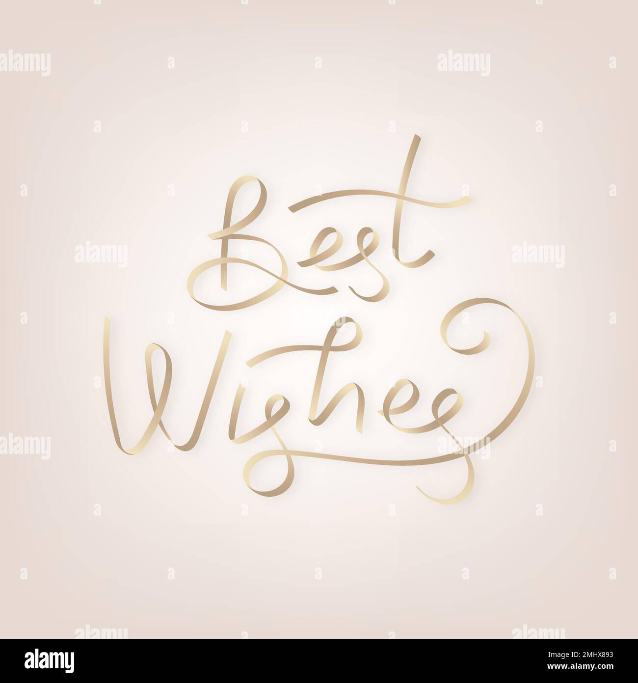 Golden Best Wishes Typography Vector Stock Vector Image And Art Alamy